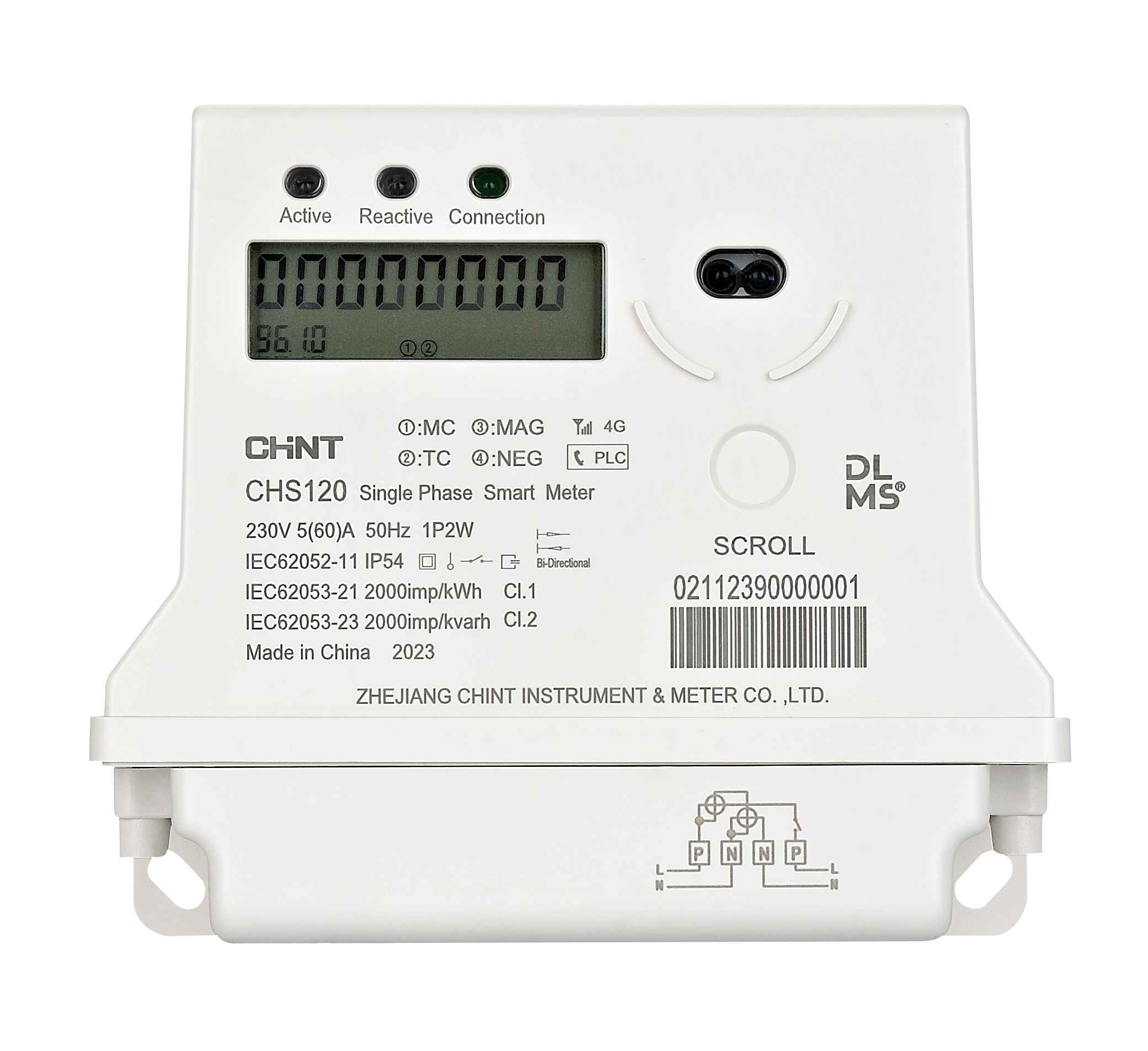CHS120-p-Single Phase Meter-Studio Image-1